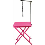 Phoenix Universal - Table de toilettage pliante portable : Rose