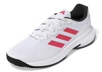 adidas Homme Gamecourt 2.0 Tennis Shoes Chaussures, FTWR White/Lucid Red/Core Black, 46 2/3 EU