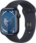 Apple Watch Series 9 41mm Aluminum Case with Storm Blue Sport Band - GPS