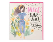 Shine Bright Amazing Niece Birthday Card – Hey Girl Modern Greeting Card