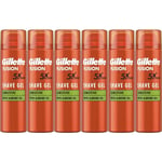 Gillette Fusion 5 Ultra Sensitive Men's Shaving Gel 200 ml  x 6