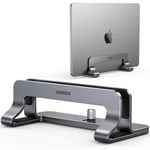 UGREEN Vertical Laptop Stand for Desk Adjustable Laptop Stand, Holder Dock Aluminum Desktop Stand, Compatible for MacBook Air Pro, Microsoft Surface(Grey)