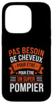 Coque pour iPhone 14 Pro Super Pompier Humour Cadeau Pompier Homme Chauve Pompier