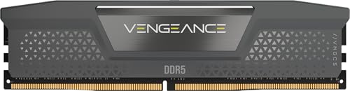 CORSAIR Vengeance DDR5 RAM 16Go (1x16Go) 5200MHz CL40-40-40-77 1.25V AMD Expo Intel XMP 3.0 Mémoire pour Ordinateur de Bureau – Gris (CMK16GX5M1B5200Z40)