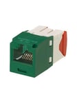 PANDUIT Mini-com module cat 5e utp 8 pos 8 wire Universal Vihreä