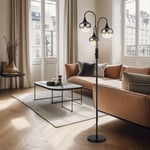 Lampadaire Luminaire de Salon Verre Fumé 3-Flammig Biglight