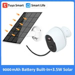 Camera de Surveillance Solaire Exterieur WIFI 3MP 1080P Tuya Smart Life 9000mAh Batterie Rechargeable Securite Sirene PIR