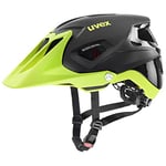 uvex Quatro Integrale - Casque de Vtt Extrêmement Léger pour Hommes et Femmes - Réglage de la Taille Individuel - Visière Réglable - Black Lime Matt - 56-61 cm