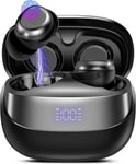 Ecouteurs Bluetooth Sans Fil, Mini Écouteur Bluetooth 5.4 Hifi Stéréo, Écouteurs Sans Fil Avec Réduction Du Bruit, 47H Ecouteur Sommeil Avec Contrôle Tactile, Ipx7 Étanche Oreillette Bluetoo[Q35]