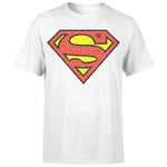 Originals Official Superman Crackle Logo Men's T-Shirt - White - 5XL