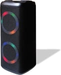 Enceinte Bluetooth 5.0 Double LED Wireless avec RGB LED Lights Haut Parleur Portable pour Smartphones,Tablettes,,Noir