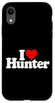 iPhone XR I LOVE HEART HUNTER NAME ON A TEE Case