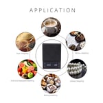 HG 3kg 0.1g Coffee Scale Waterproof Touch Type Food Digital Scale With Timer For