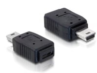 DELOCK – Adapter USB mini male to USB micro-A+B female (65155)