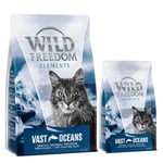 6,5 kg + 800 g på köpet! Wild Freedom torrfoder katter - Adult Elements Vast Oceans med lax (6,5 kg) + (2 x 400 g)