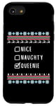 iPhone SE (2020) / 7 / 8 Nice, Naughty, Queenie Christmas Ugly Sweater Style Case