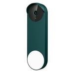 honecumi Silicone Case for Google Nest Doorbell (Battery Powered), Silicone Cover Case Protective Raincover Compatible with Google Nest Doorbell (Battery Version) Doorbell Case Accessories,Green