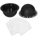Coffee Capsule,230ml Coffee Capsule Filter Cup with Disposable Aluminum Foil Accessory for Nespresso Vertuo Approx 20g