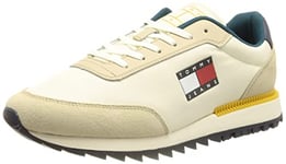 Tommy Jeans Men Retro Evolve Running Trainers Athletic, Beige (Savannah Sand), 44 EU