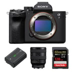 Sony Alpha A7 Mark IV Appareil photo + FE 20-70mm F4 G + batterie NP-FZ100 + SanDisk 128 Go Extreme Pro SDXC UHS-II U3 300 Mo/s