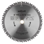 wolfcraft TC Circular Hand Saw Blade, brown series I 6735000 I Fast, rough cuts