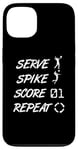 Coque pour iPhone 13 Service Spike Score Repeat - Volleyball