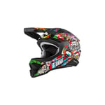 O'NEAL | Casque de Moto | MX Enduro | Coque ABS, aux Normes de sécurité ECE 22.05., Ouvertures pour Une Ventilation et Un Refroidissement optimaux | Casque 3SRS Crank 2.0 | Adulte | Multi | Taille S