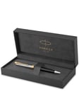 Parker Sonnet Ballpoint Pen | Premium Metal and Black Gloss Finish with Gold Trim | Medium Point with Black Ink Refill | Gift Box