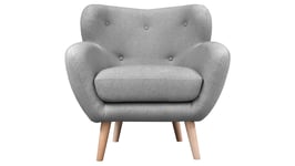 Fauteuil en tissu OSLO coloris gris clair