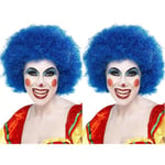 Smiffys Crazy Clown Wig Blue (Pack of 2)