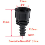 Raccord de tuyau d'arrosage en plastique,raccord de tuyau d'irrigation,connecteur cannelé,filetage mâle femelle,1/2,3/4,1/2,1 pouce,16mm,20mm,25mm - Type 3I4 inch to 16mm #C