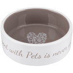 Pet's Home Keramisk skål 1,4 l/ø20 cm Cream/Taupe - Hund - Utstyr - Skåler og flasker - Trixie