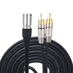 Cable de microphone audio femelle vers 2 RCA male Cable de microphone audio stéréo Cable de mixage d'amplificateur de haut-parleur, 0,3 m, femelle vers 2RCA