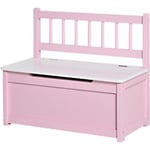 HOMCOM Kids' Storage Bench 311-034PK MDF, Pinewood 30 (W) x 60 (D) x 50 (H) mm Pink