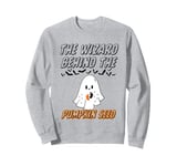 The Wizard behind The Pumpkin Seed Halloween Pregnancy Man Sweatshirt