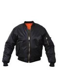 Rothco MA-1 Bomberjacka / Pilot Jacka (Svart, 5XL) 5XL Svart