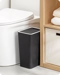 Baffect Push Kitchen Bin with Lid, Push Lid Plastic Trash Can Dustbin Bucket Bin