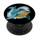 Fun Porpoise Or Dolphin Swimming in The Sea Or Ocean PopSockets Swappable PopGrip