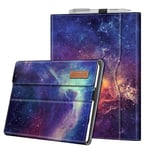 FINTIE Coque pour Microsoft Surface Go 4 2023 10.5 Pouces/Surface Go 3 2021/Surface Go 2 2020/Surface Go 2018, Housse Multi-Angles Ajustables Folio Etui avec Poche de Documents, Galaxie