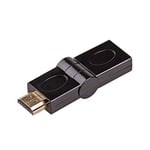 Akyga AK-AD-40 Adaptateur coudé HDMI vers connecteur plaqué Or 180 degrés