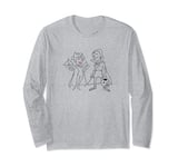 Marvel WandaVision Halloween Scarlet Witch & Vision Line Art Long Sleeve T-Shirt