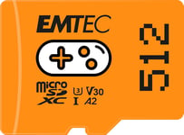 Carte Mémoire Microsd Gaming 512gb - Plus De Stockage De Jeux Et Vidéos - Ecmsdm512gxcu3g - Compatible Nintendo Switch - Orange