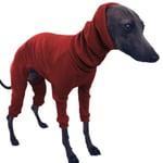 Vinter Dog Coat Jacka Tight Dog Hoodie Dog Jumper Sweater för Greyhound Whippet Red M