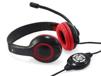 Conceptronic POLONA USB Wired Headset With Microphone - Red