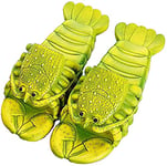 Homard Pantoufles D'été Drôle Animal Tongs Enfants Mignon Chaussures De Plage Femmes Doux Creative Sandales Douche Hommes Casual Diapositives Étanches,36/37 EU,Vert