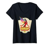 Marvel Avengers Wasp Comic Retro Vintage Iconic T-Shirt avec Col en V