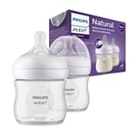 Philips Avent Natural Response Baby Bottle - 2 x 125ml Baby Milk Bottle for Newborns and Up, BPA Free, 0+ Months (Model SCY900/02)