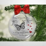 BYRON HOYLE A Hug Sent From Heaven Found Deep Inside Butterfly Christmas Ornament Sympathy Loss of Loved One Grieving Memorial Christmas Ball Ornaments Shatterproof Christmas Decor Tree Balls
