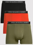 Polo Ralph Lauren 3 Pack Stretch Cotton Trunks - Assorted, Assorted, Size Xl, Men