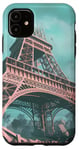 Coque pour iPhone 11 Ruines de la Tour Eiffel futuriste – Post-apocalyptique